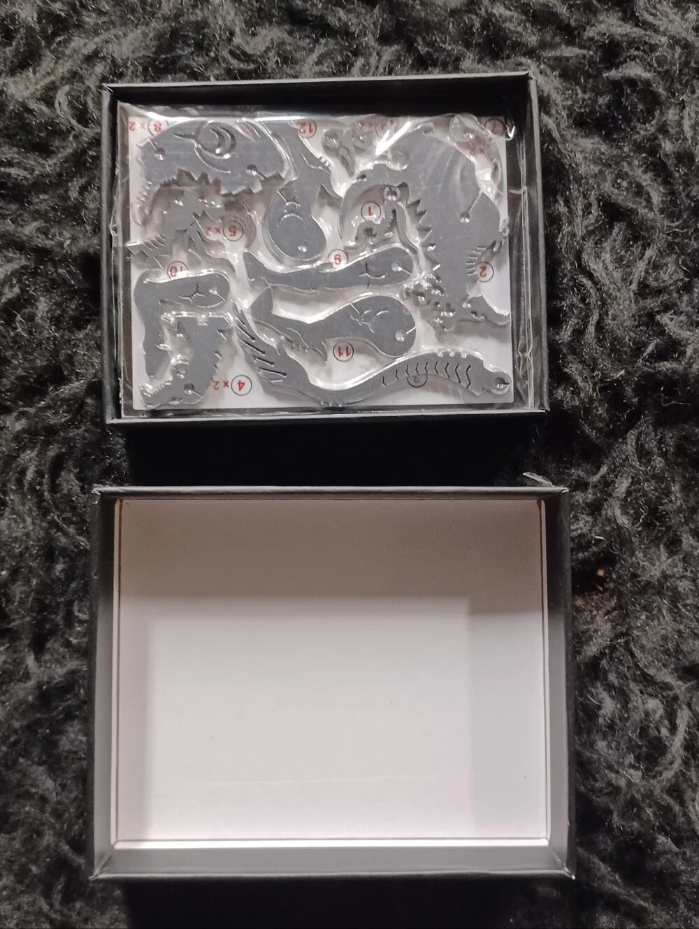 Maotool Metal 3D Dragon Model Kit DIY Unassembled Silver, 2 Pack